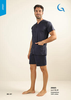 PIGIAMA APERTO UOMO M/M Z65025 Ingrosso Pigiami uomo Tellini S.r.l.